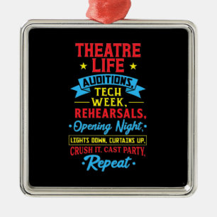 Theatre Life For Actor Metal Ornament