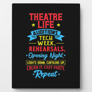 Theatre Life For Actor Plaque