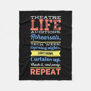 Theatre Life Repeat Fleece Blanket