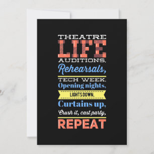 Theatre Life Repeat Invitation