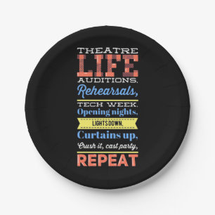 Theatre Life Repeat Paper Plate