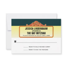 Theatre Marquee Bar Bat Mitzvah Reply RSVP