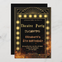 Theatre Marquee Party Invitation – Birthday invite