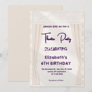 Theatre Marquee Party Invitation – Birthday invite