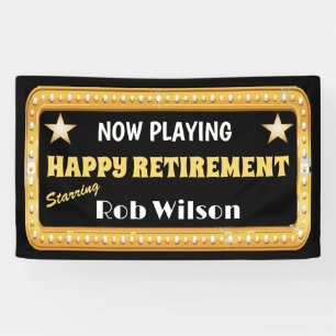 Theatre Marquee Retirement Party Banner