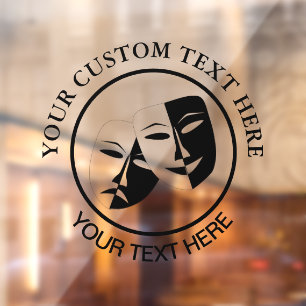 Theatre Mask Comedy Tragedy Black White