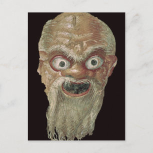 Theatre Mask, East Wall, Oecus 5, 60-50 BC Postcard