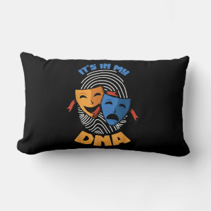 Theatre Mask Its In My DNA Musical Lover Movies Lumbar Cushion