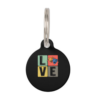 Theatre Mask Love Rehersal Musical Movies Actress Pet Tag