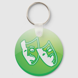 Theatre Mask Symbol Key Ring
