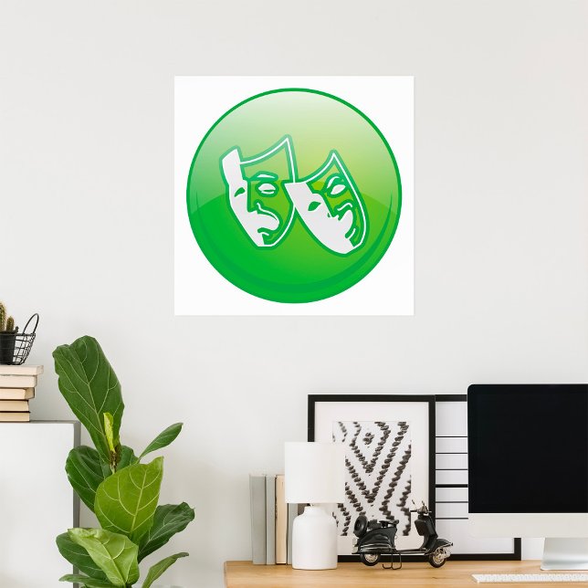 Theatre Mask Symbol Poster (Creator Uploaded)