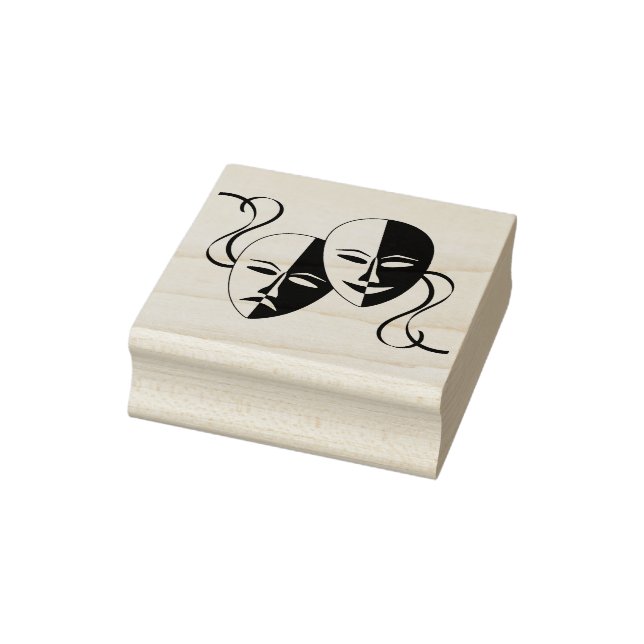 theatre masks art stamp (Stamp)