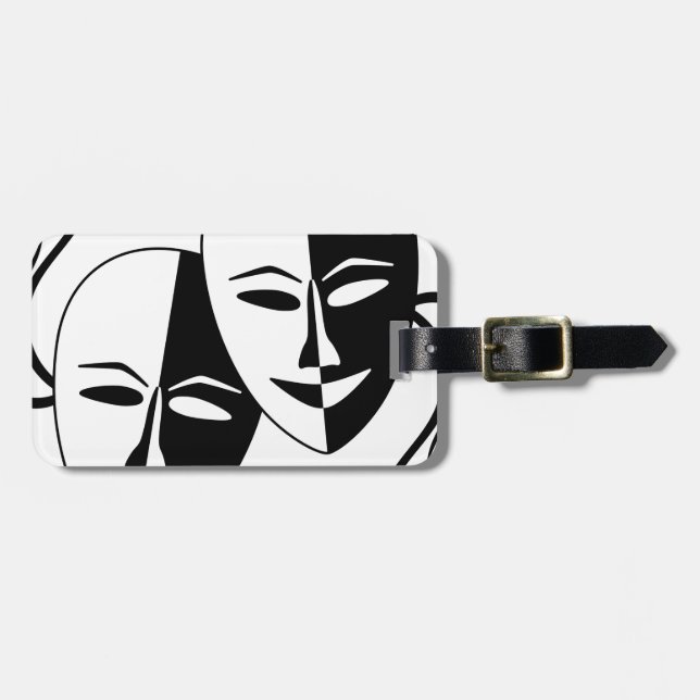 Theatre Masks Luggage Tag (Front Horizontal)