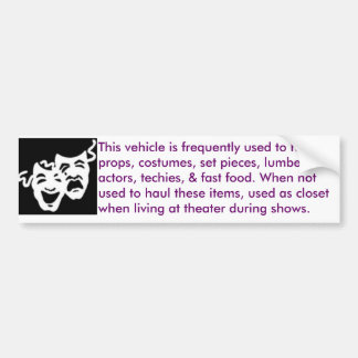 theatre-mobile bumper sticker