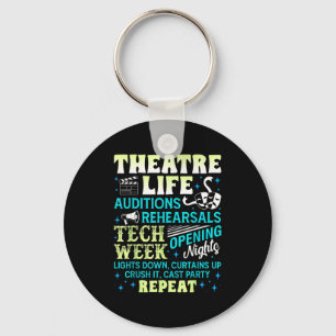 Theatre Nerd Actor Funny Musical Theater Geek Thes Key Ring