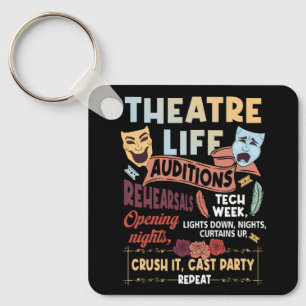 Theatre Nerd Actor Musical Theater Life Auditions  Key Ring