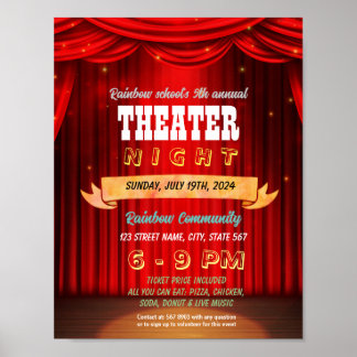 Theatre Night event flyer poster