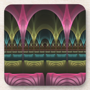 Theatre of Fantasy, Abstract Colourful Fractal Art Coaster