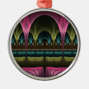 Theatre of Fantasy, Abstract Colourful Fractal Art Metal Ornament