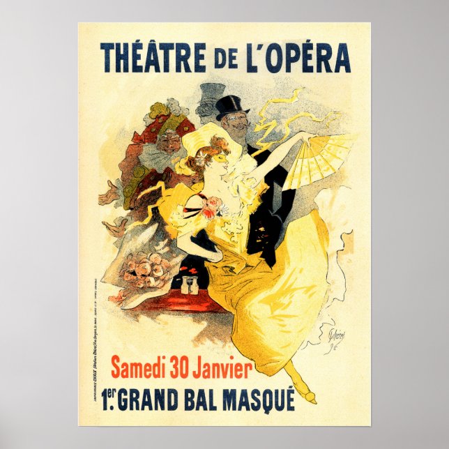THEATRE OPERA Cheret Paris Theatre Advertisement Poster (Front)