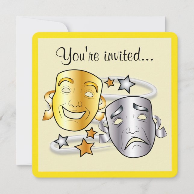 Theatre Party Birthday Invitation (Front)