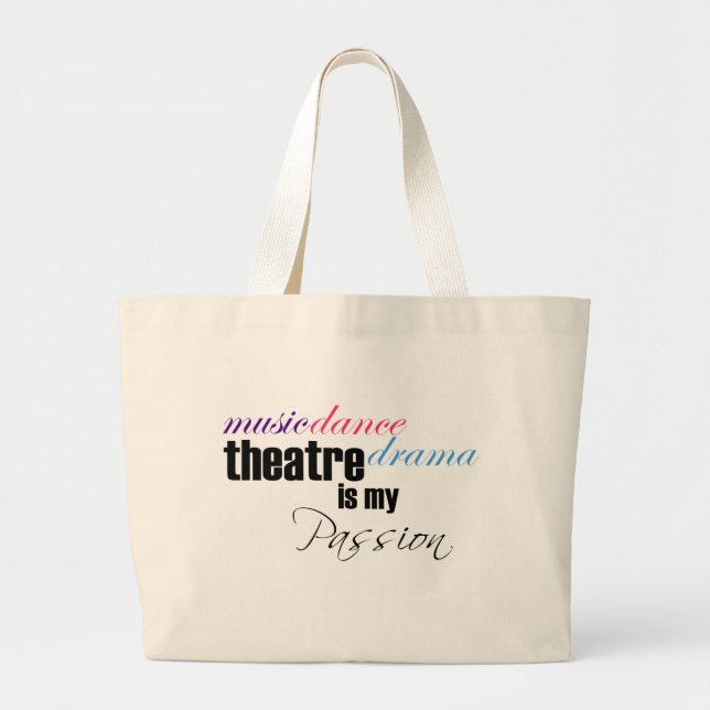 Theatre Passion Large Tote Bag (Front)