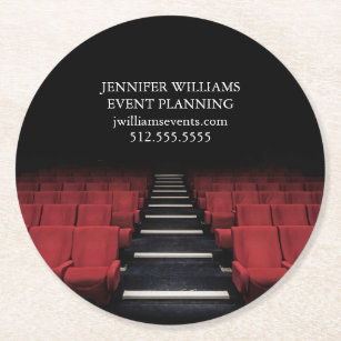 Theatre Performing Arts Custom Event Planning Round Paper Coaster