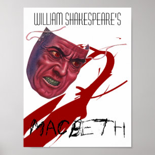 Theatre Play Poster Macbeth By William Shakespeare