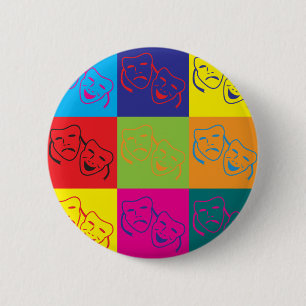 Theatre Pop Art 6 Cm Round Badge