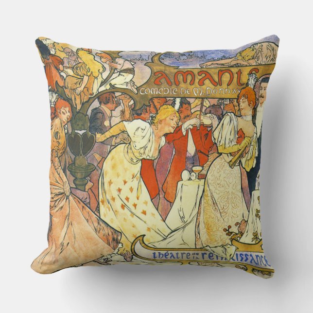 Theatre Poster 1895 Cushion (Front)