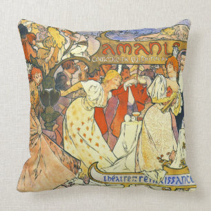 Theatre Poster 1895 Cushion