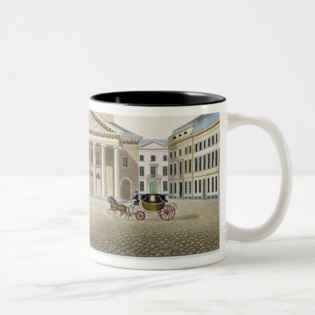 Theatre Royal, Brussels, from 'Choix des Monuments Two-Tone Coffee Mug (Right)
