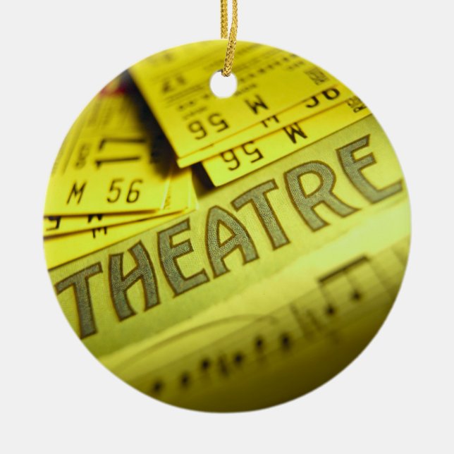 Theatre Sheet Music & Tickets Ceramic Ornament (Front)