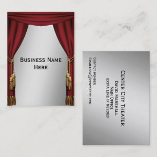 Theatre Silver Screen Business Card