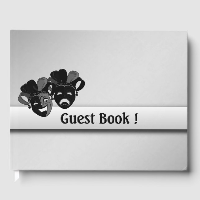 Theatre Silver Screen Masks Guest Book (Front)