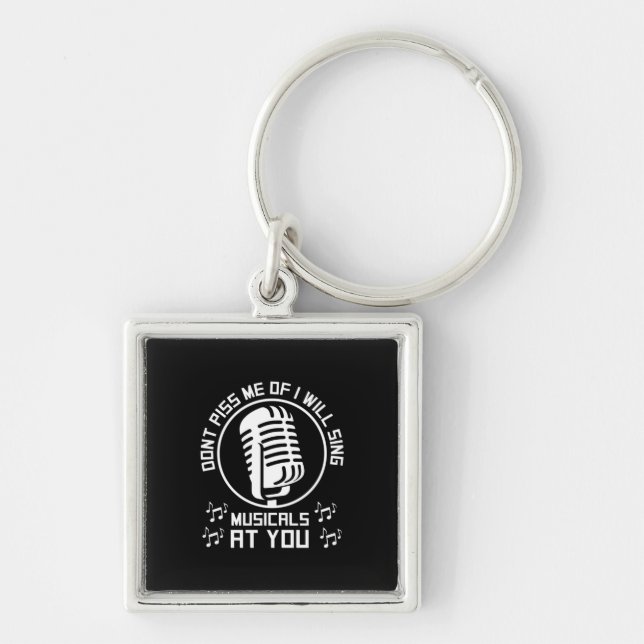 Theatre Singer Broadway Key Ring (Front)