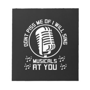 Theatre Singer Broadway Notepad