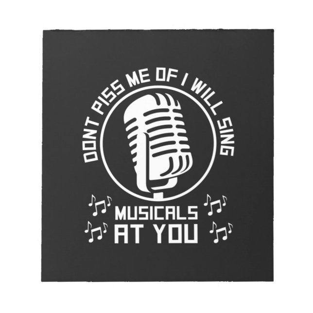 Theatre Singer Broadway Notepad (Front)