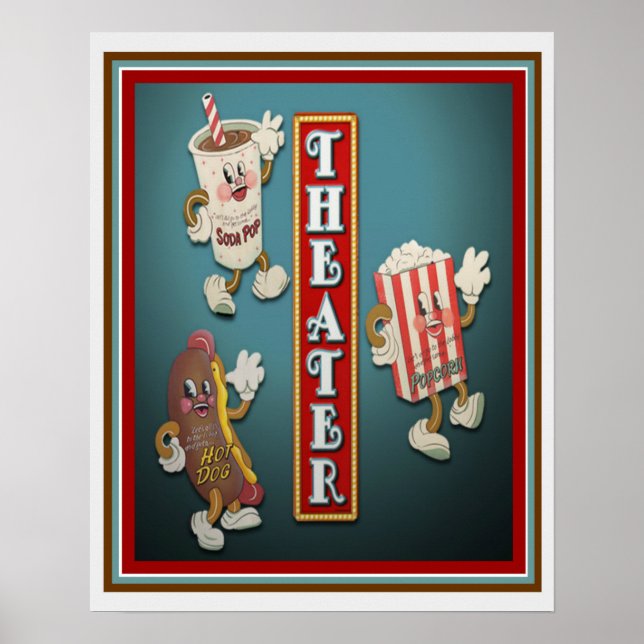 Theatre Snack Bar Characters Print 16x20 (Front)