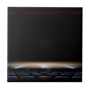 Theatre Stage and Curtains Ceramic Tile