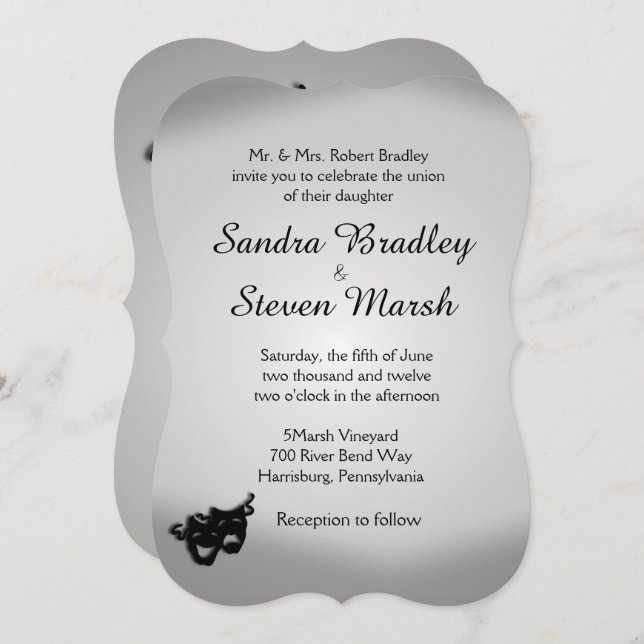 Theatre Wedding Invitation (Front/Back)
