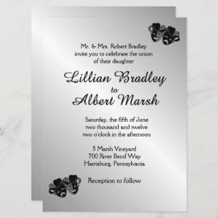 Theatre Wedding Silver Invitation
