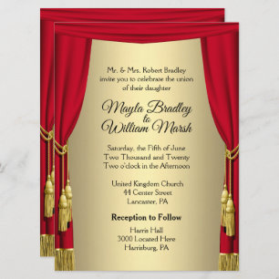 Theatre Wedding Theme Invitation