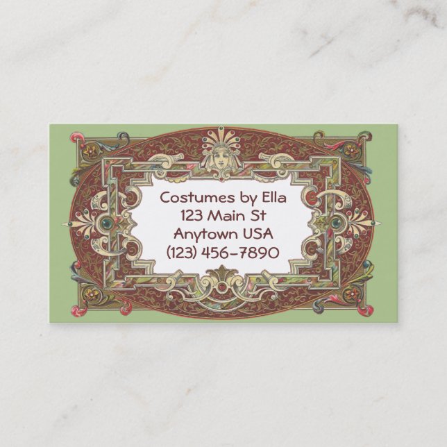 Theatrical and Ornate Business Cards (Front)