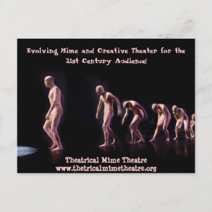 Theatrical Mime Theatre Post Card