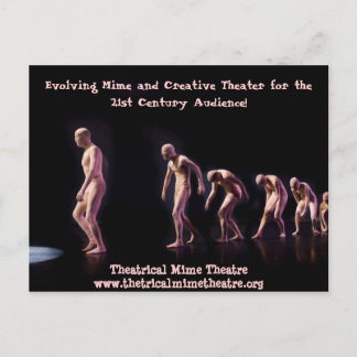 Theatrical Mime Theatre Post Card