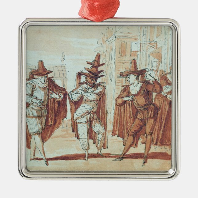 Theatrical Scene Metal Tree Decoration (Front)