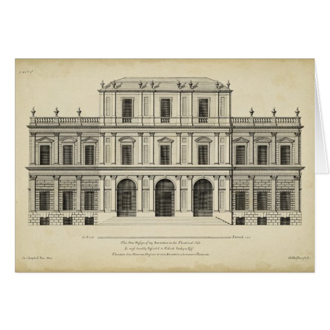 Theatrical Style Façade by Colen Campbell (Front Horizontal)