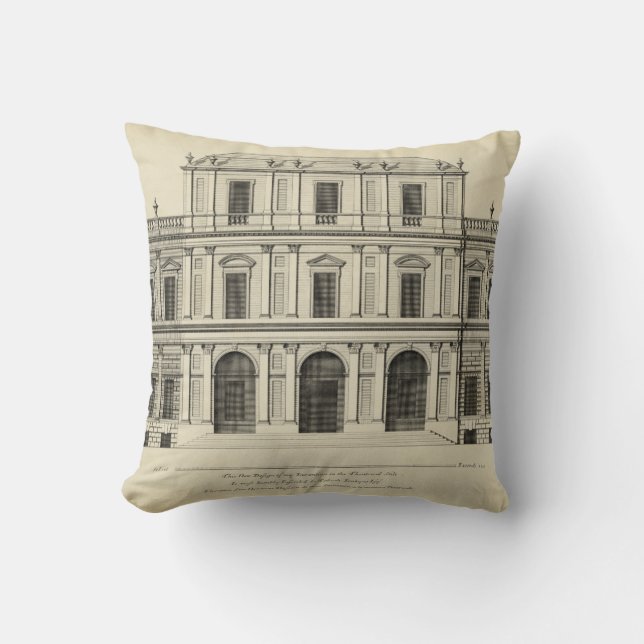 Theatrical Style Façade by Colen Campbell Cushion (Front)