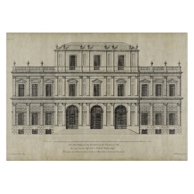 Theatrical Style Façade by Colen Campbell Cutting Board (Front)